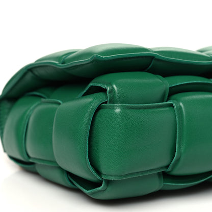 Bottega Veneta Lambskin Maxi Intreccio Padded Chain Cassette Crossbody Bag Racing Green 9 of 10