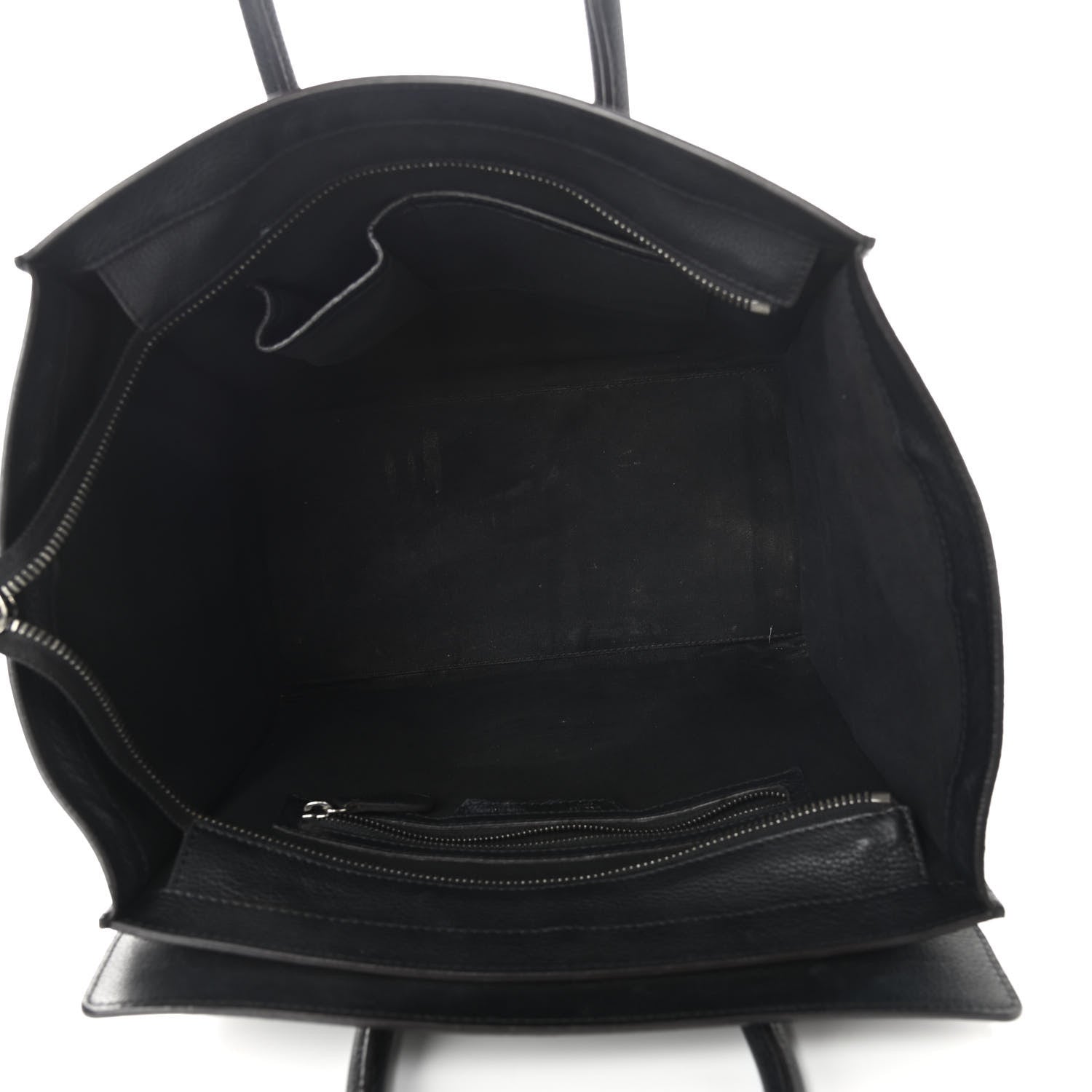 Celine Drummed Calfskin Mini Luggage Black 5 of 14