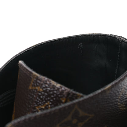 Louis Vuitton Calfskin Monogram Wonderland Flat Ranger Boots 41 Black 9 of 10