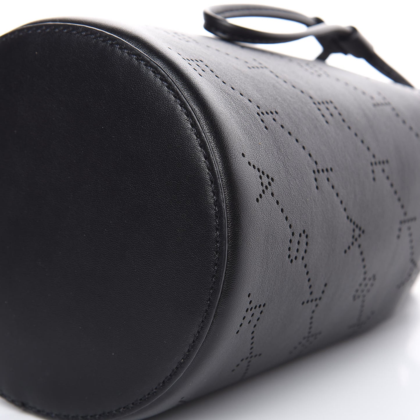 Perforated Eco Alter Nappa Mini Bucket Bag Black