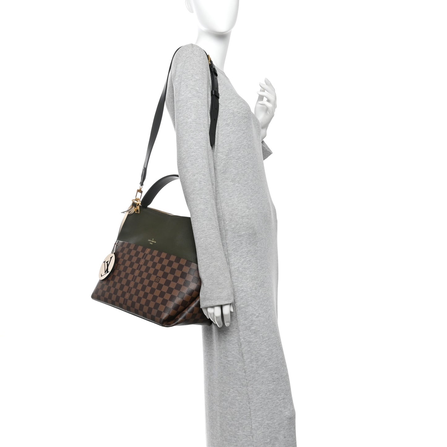Damier Ebene Calfskin Maida Khaki