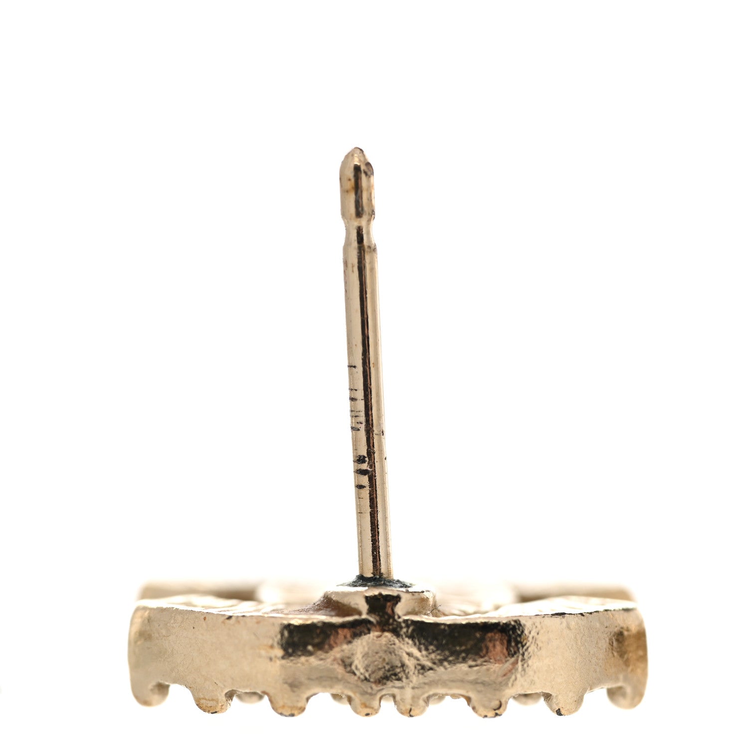 Chanel Crystal Mini CC Earrings Light Gold 6 of 8