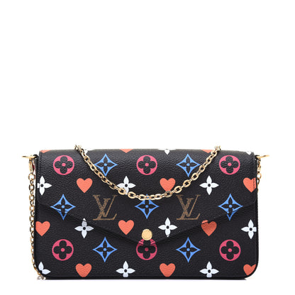 Louis Vuitton Game On Felicie Chain Wallet Black 1 of 13