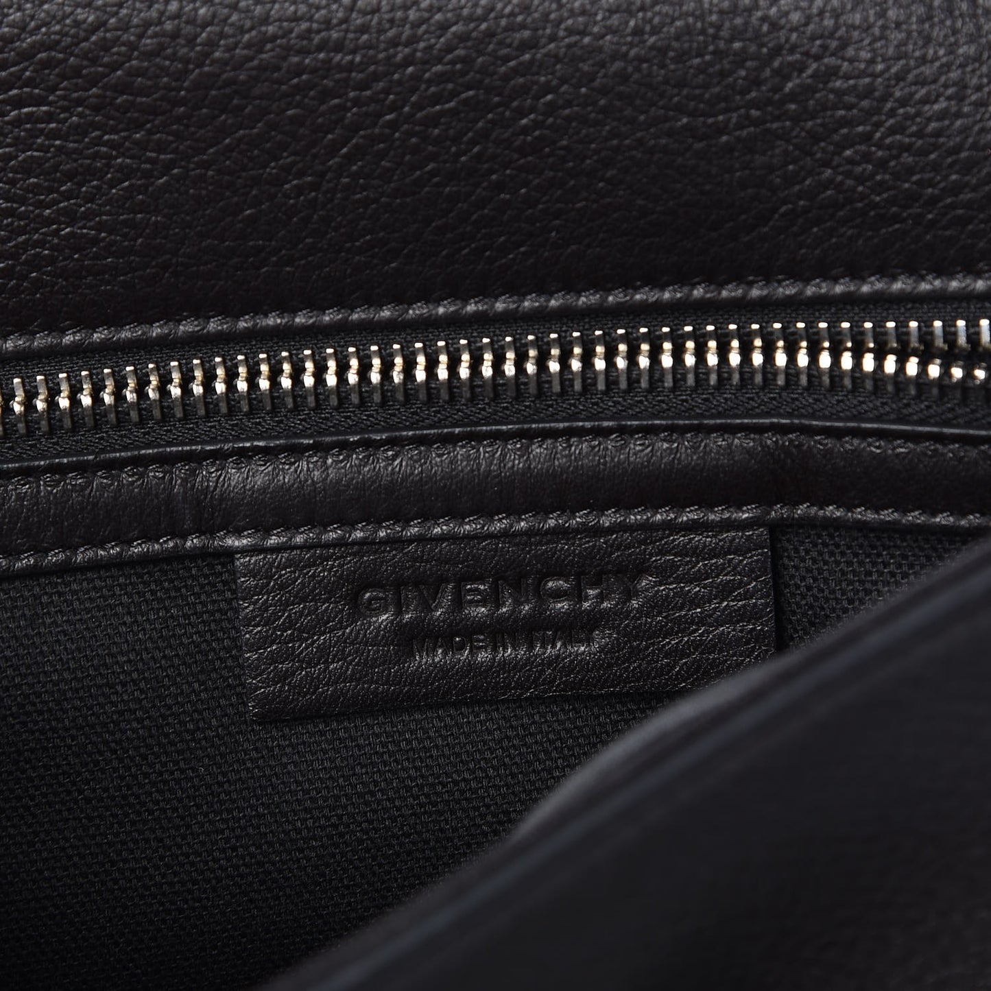 Pebbled Calfskin Medium Pandora Pure Flap Bag Black