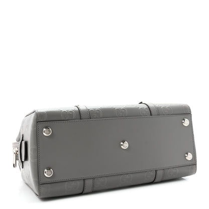 Gucci Calfskin GG Tennis Embossed Tote Bag Dusty Grey 6 of 19