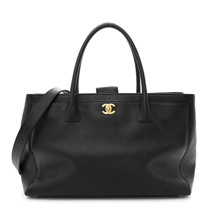 Chanel Calfskin Cerf Executive Shopper Tote Black 3 of 16