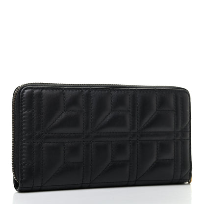 Gucci Calfskin Matelasse Pearly GG Marmont Zip Around Wallet Black 2 of 4