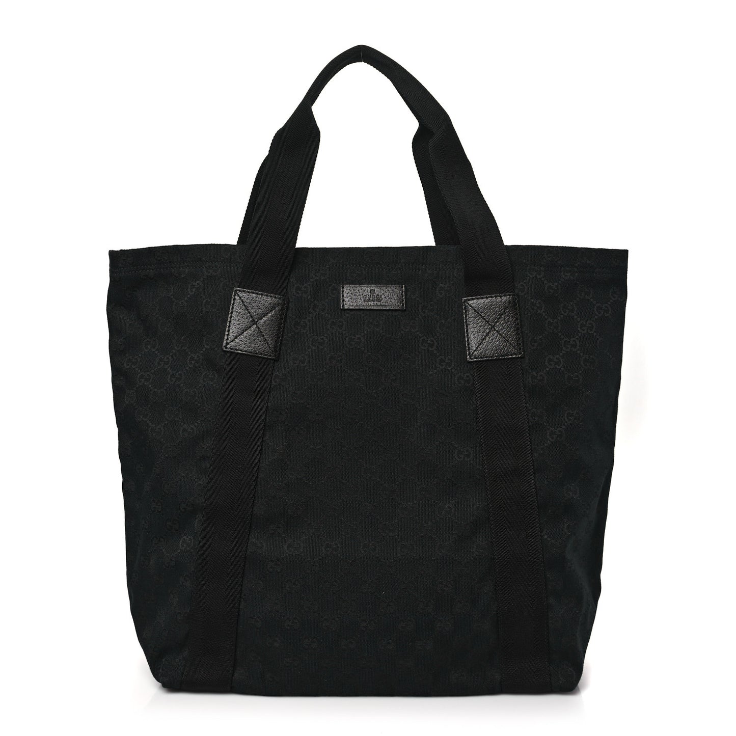 GG Monogram Medium Handle Vertical Tote Black