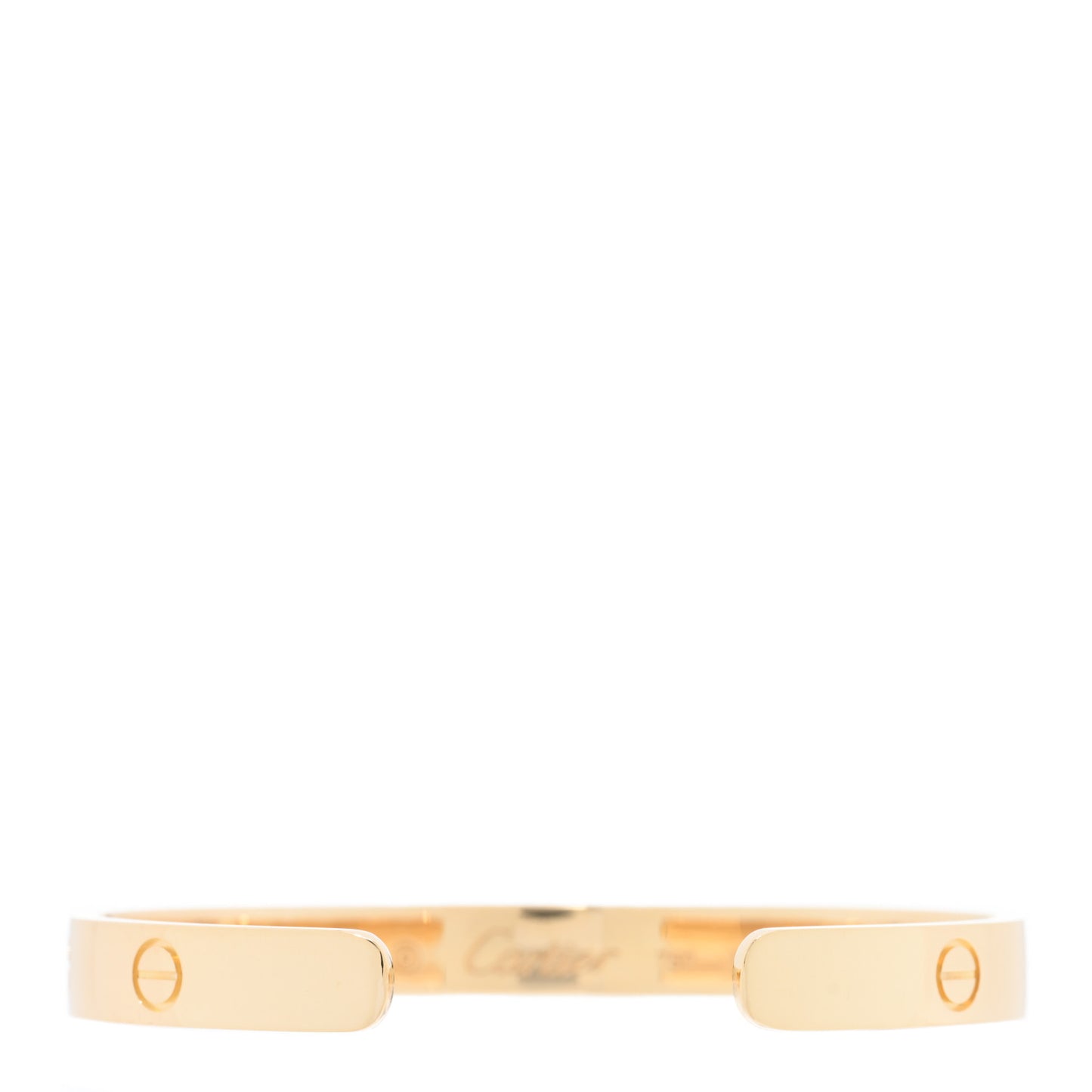 18K Yellow Gold LOVE Cuff Bracelet 17