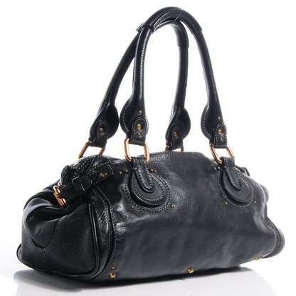 Chloe Leather Medium Paddington Satchel Black 3 of 7