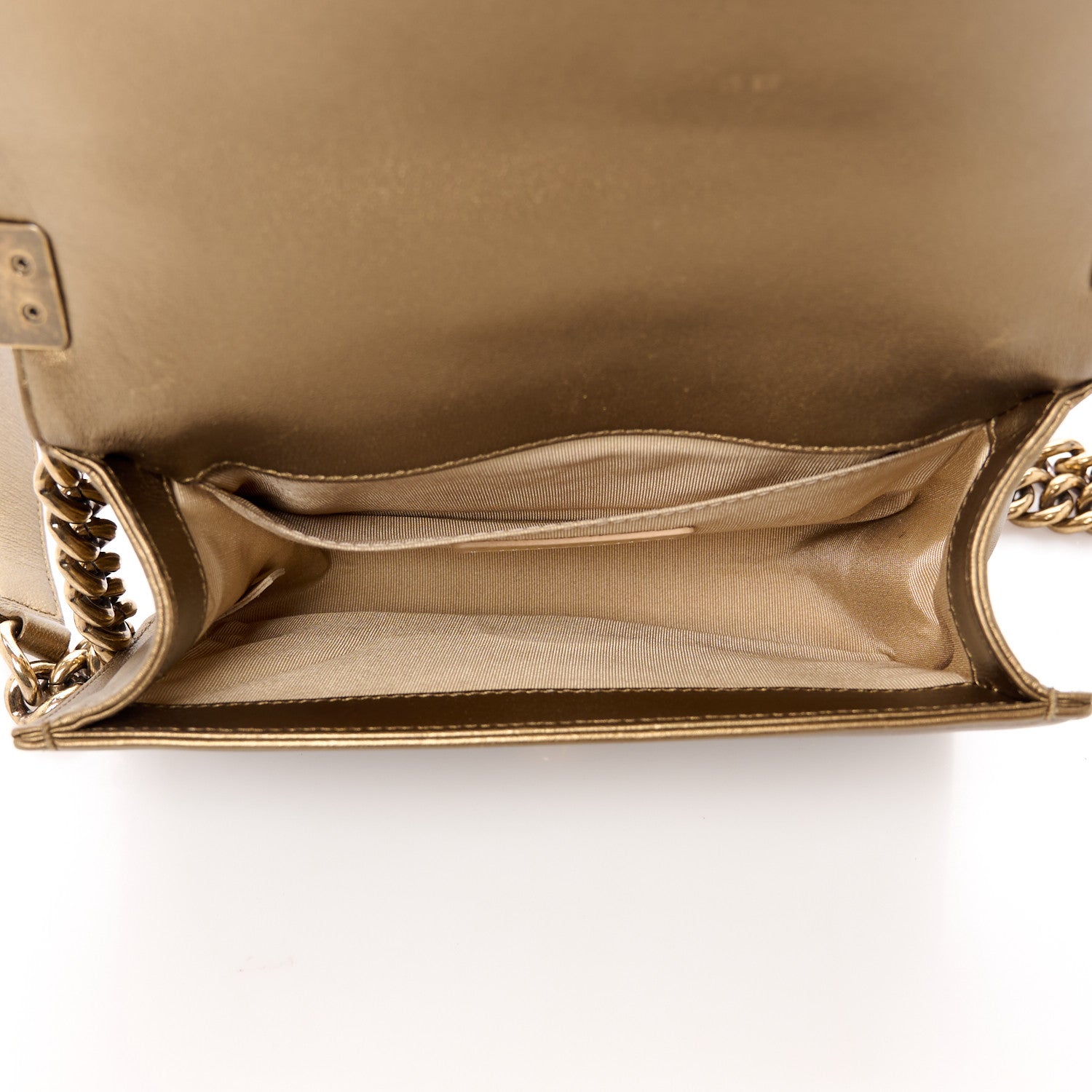 Chanel Metallic Calfskin Quilted Small Boy Flap Gold 5 of 10