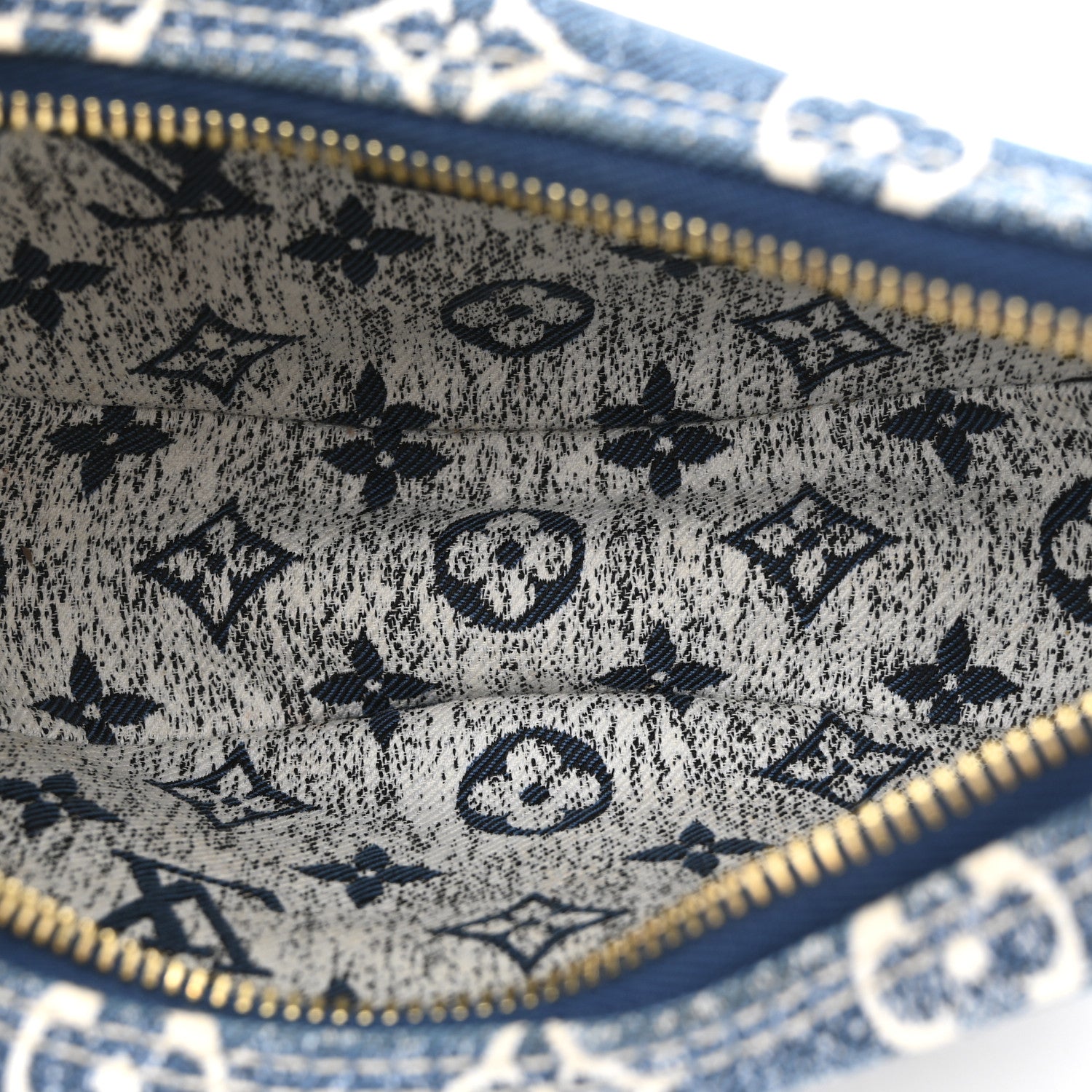 Louis Vuitton Monogram Jacquard Denim Loop Bleu 5 of 9