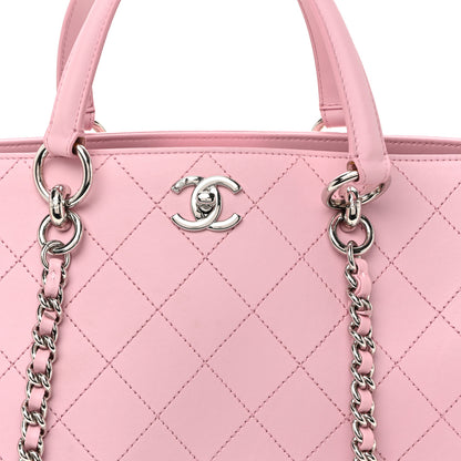 Chanel Calfskin Stitch Medium Ring My Bag Shopping Tote  Pink 8 of 11