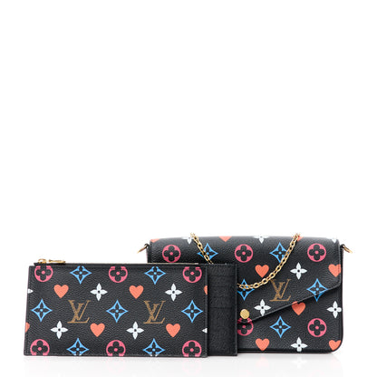 Louis Vuitton Game On Felicie Chain Wallet Black 3 of 15