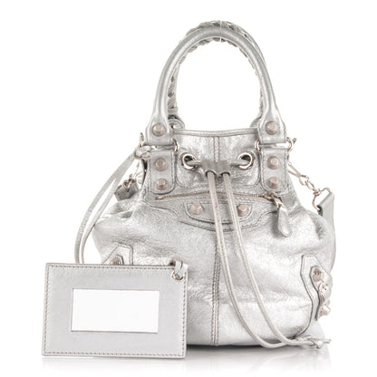 Balenciaga Agneau Giant 12 Silver Hardware Mini Pompon Gris Aluminum 1 of 7