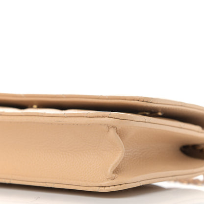 Chanel Caviar Quilted Wallet On Chain WOC Beige 11 of 11
