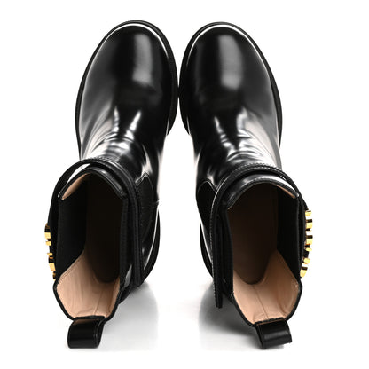 Gucci Magnum Calfskin Logo Ankle Boots 39.5 Black 2 of 9