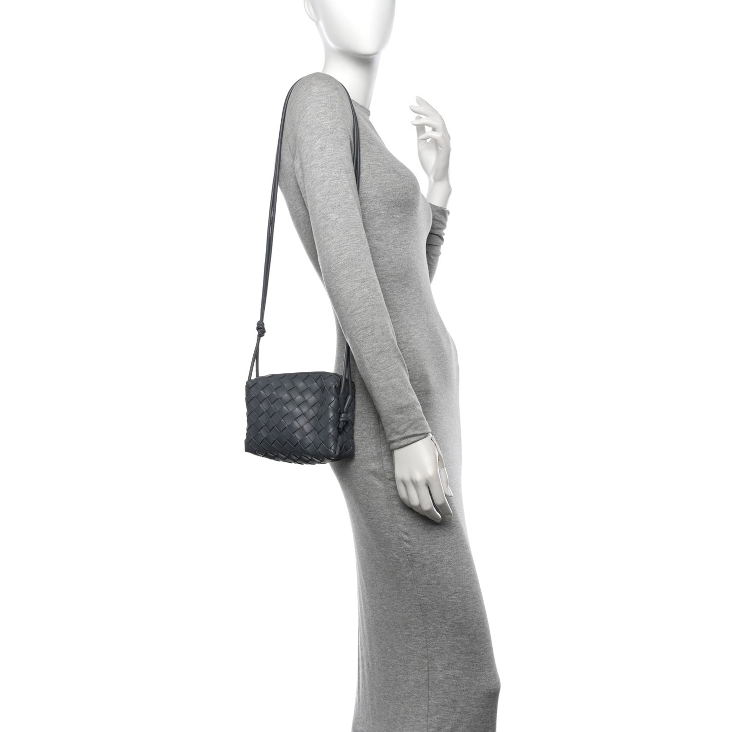 Nappa Intrecciato Mini Loop Camera Bag Thunder