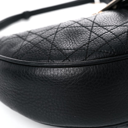 Christian Dior Grained Calfskin Cannage Hobo Black 7 of 24