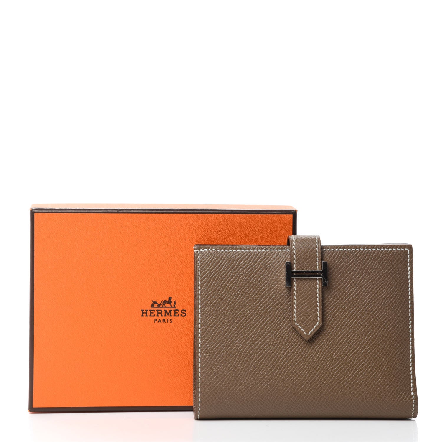 Hermes Epsom Bearn Compact Wallet Etoupe 7 of 7