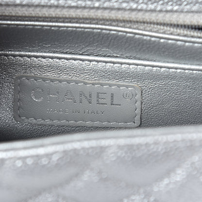 Chanel Metallic Caviar Quilted Mini Square Flap Silver 5 of 10