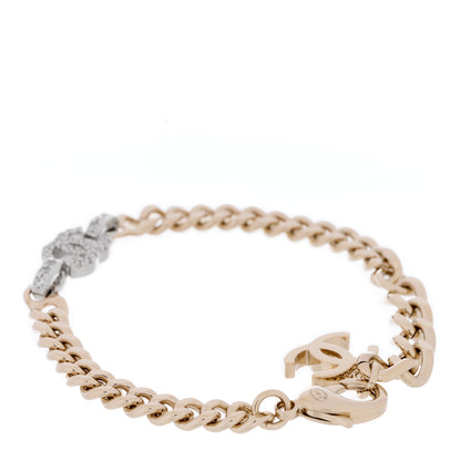 Chanel Crystal Chain CC Link Bracelet Gold Silver 2 of 3