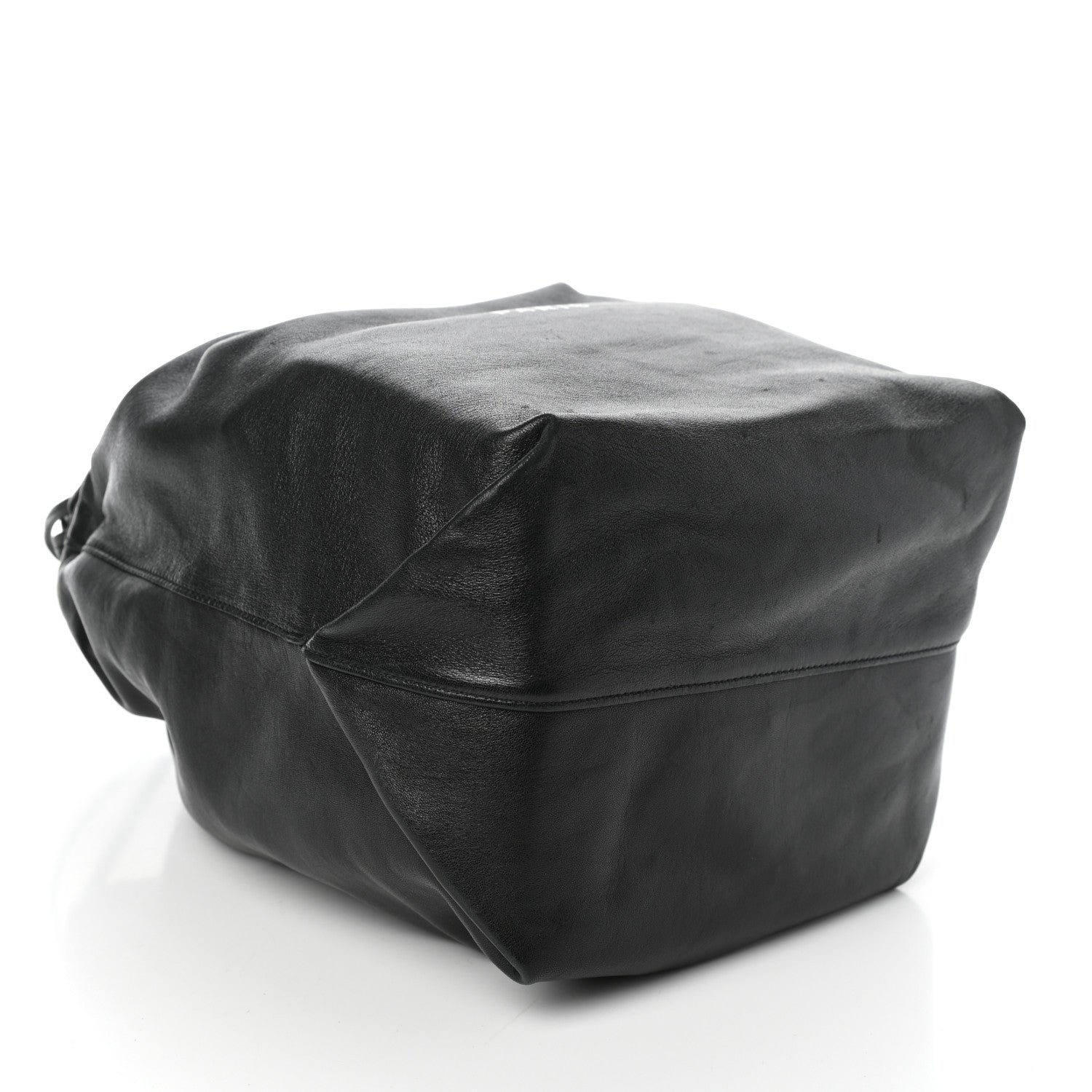 Saint Laurent Lambskin Teddy Drawstring Bag Black 4 of 8