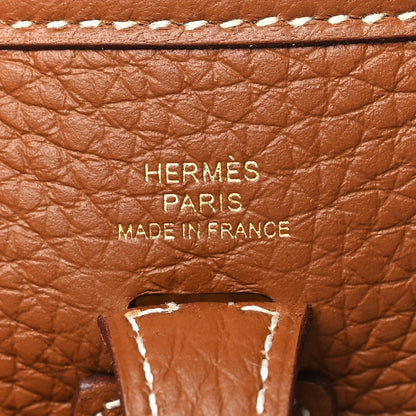 Hermes Taurillon Clemence Evelyne TPM Gold 6 of 10