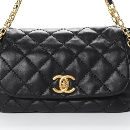 Chanel Calfskin Quilted Retro Chain Flap Black 9 of 13