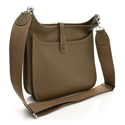 Hermes Taurillon Clemence EVELYNE III PM Etoupe 3 of 10