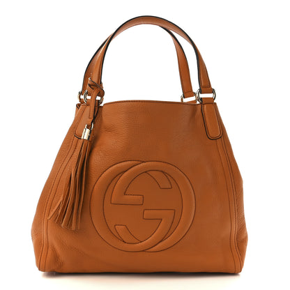 Gucci Pebbled Calfskin Medium Soho Shoulder Bag Curcuma 1 of 12