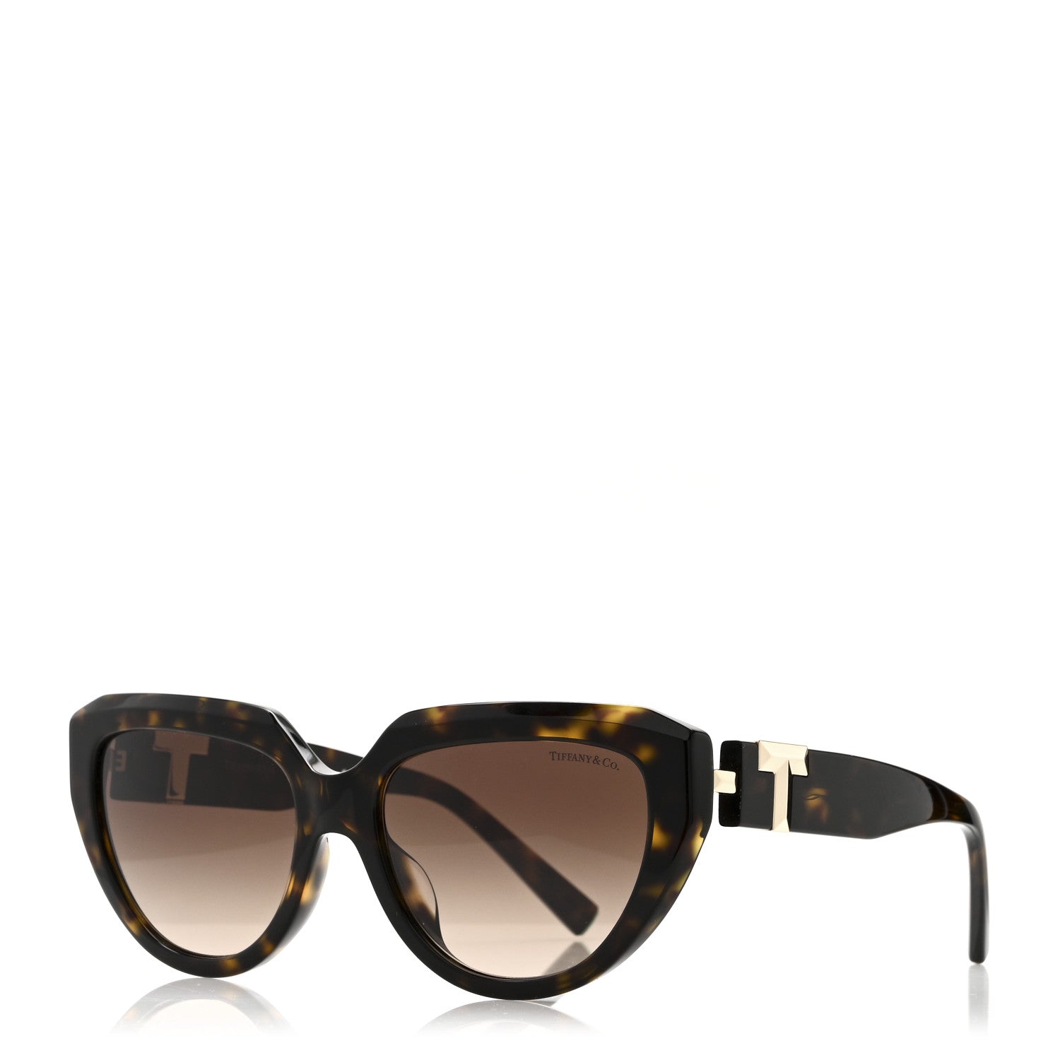 Tiffany Acetate Metal Tiffany T Tortoise Cat Eye Sunglasses TF4238U Brown 1 of 7