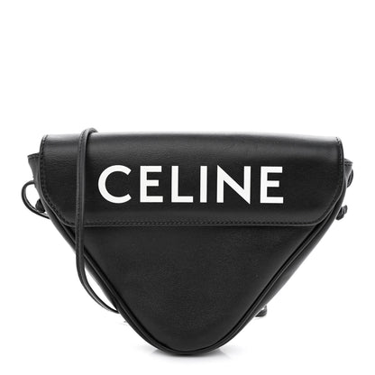 Celine Smooth Calfskin Triangle Crossbody Bag Black 1 of 11