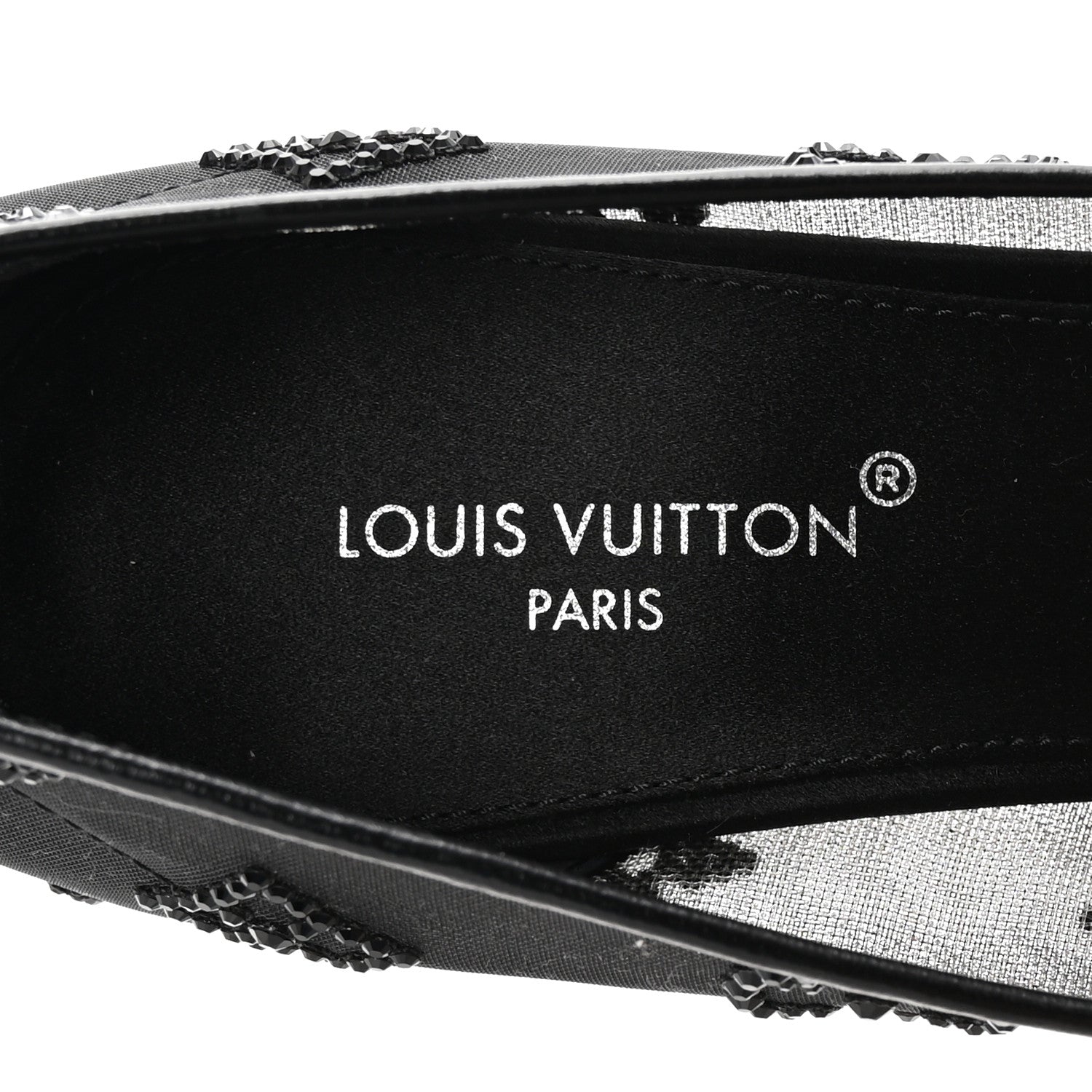 Louis Vuitton Monogram Mesh Strass Gala Pumps 35 Black 8 of 9