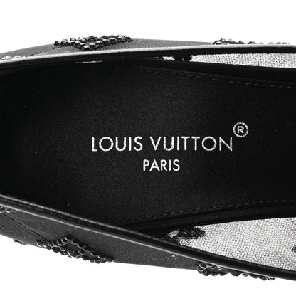 Louis Vuitton Monogram Mesh Strass Gala Pumps 35 Black 8 of 9
