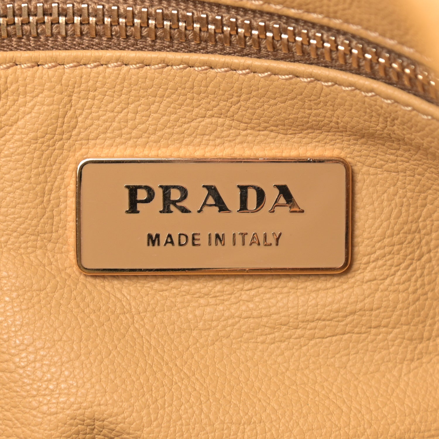 Prada Vitello Daino Shoulder Bag Miele 6 of 12