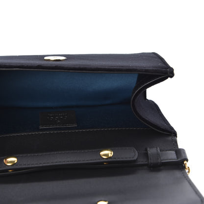 Gucci Velvet Crystal Square G Shoulder Bag Black 4 of 10