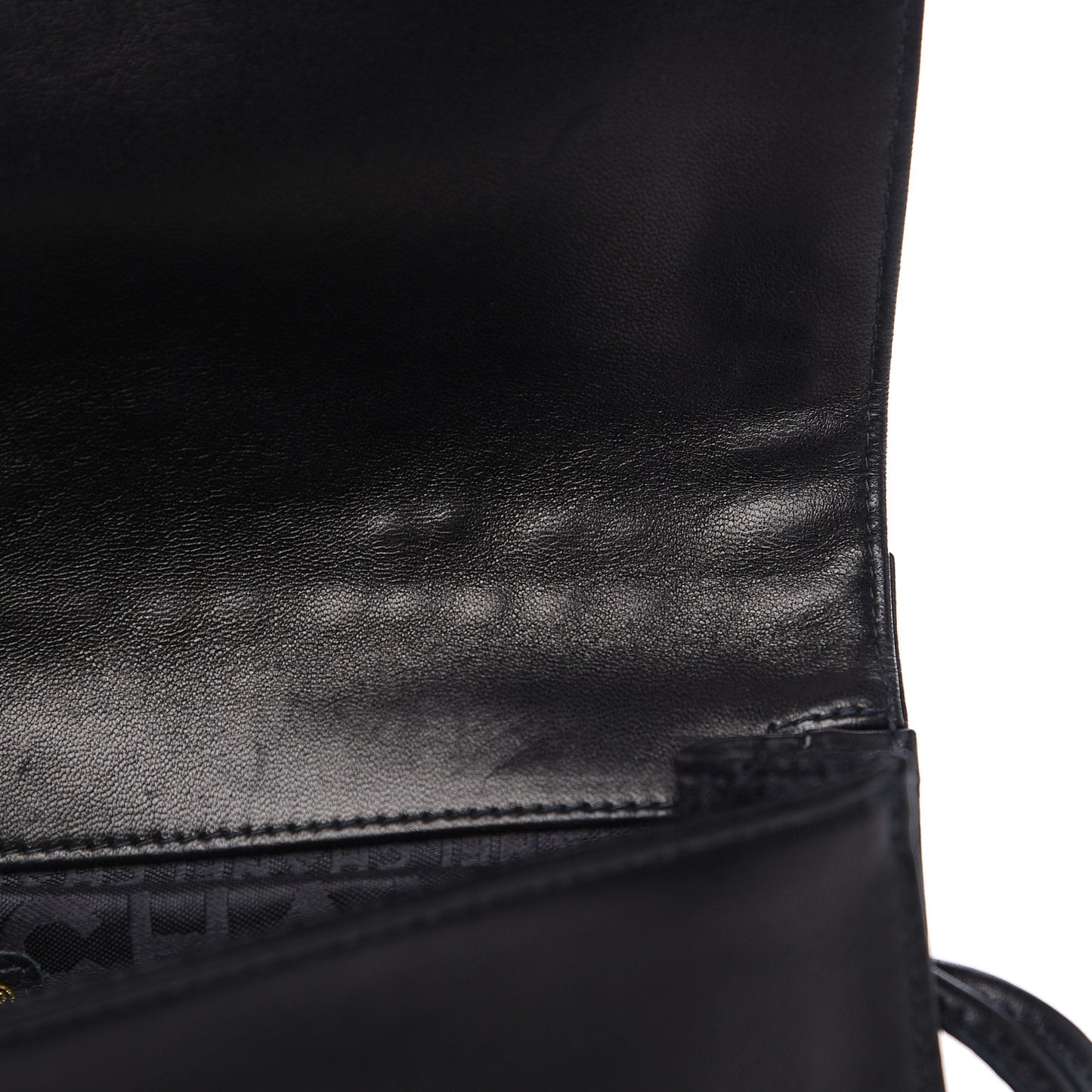 Lambskin Chain Clutch Black