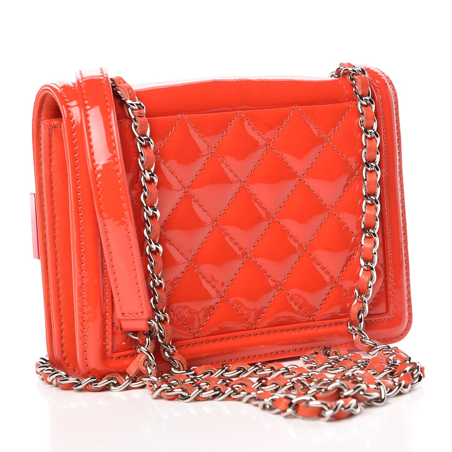 Plexiglass Patent Mini Boy Brick Flap Orange Red