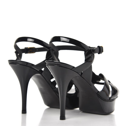 Saint Laurent Patent Tribute 75 Platform Sandals 39.5 Black 4 of 8