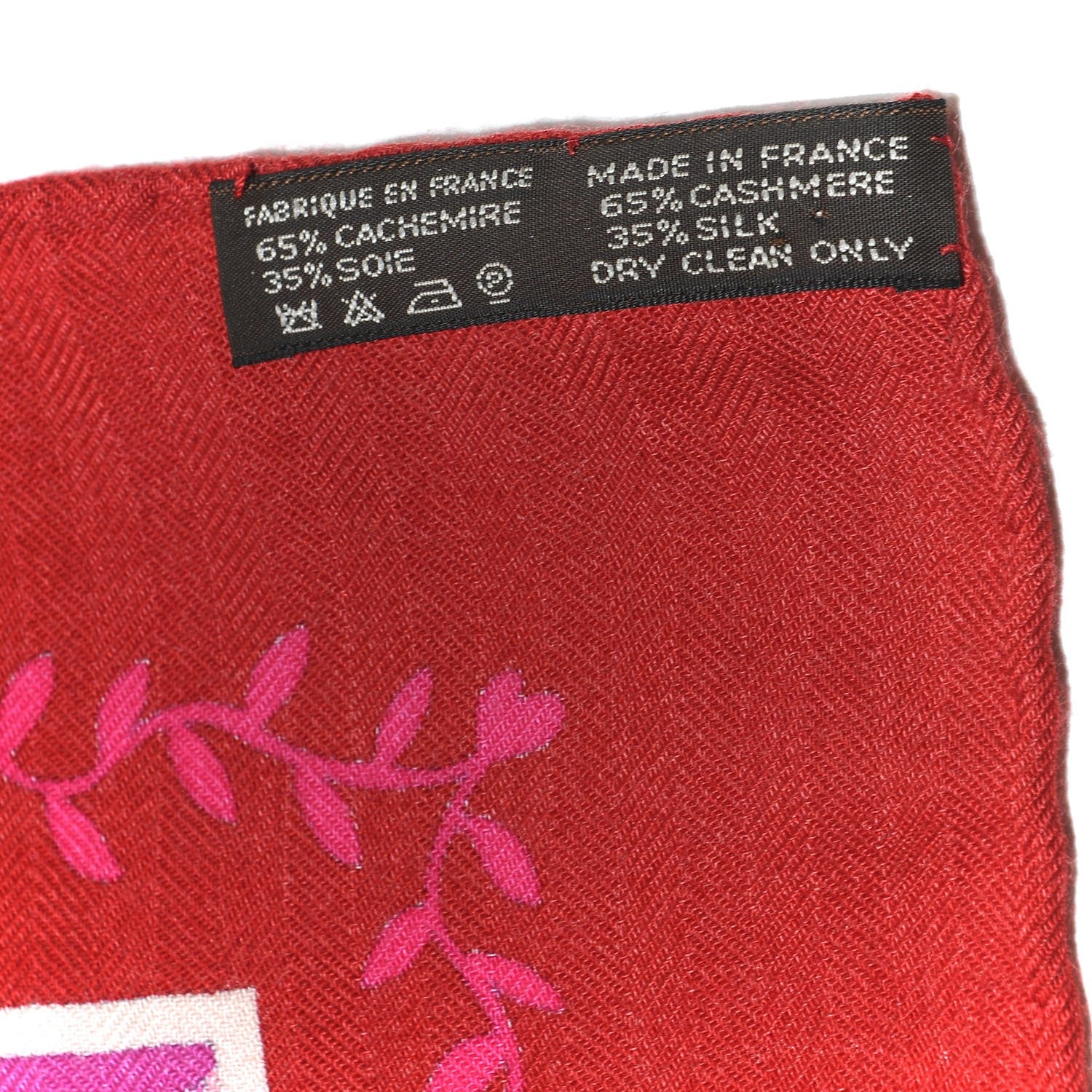 Hermes Cashmere Silk Aux Portes Du Palais Shawl 140 Framboise Rose Mauve 4 of 5