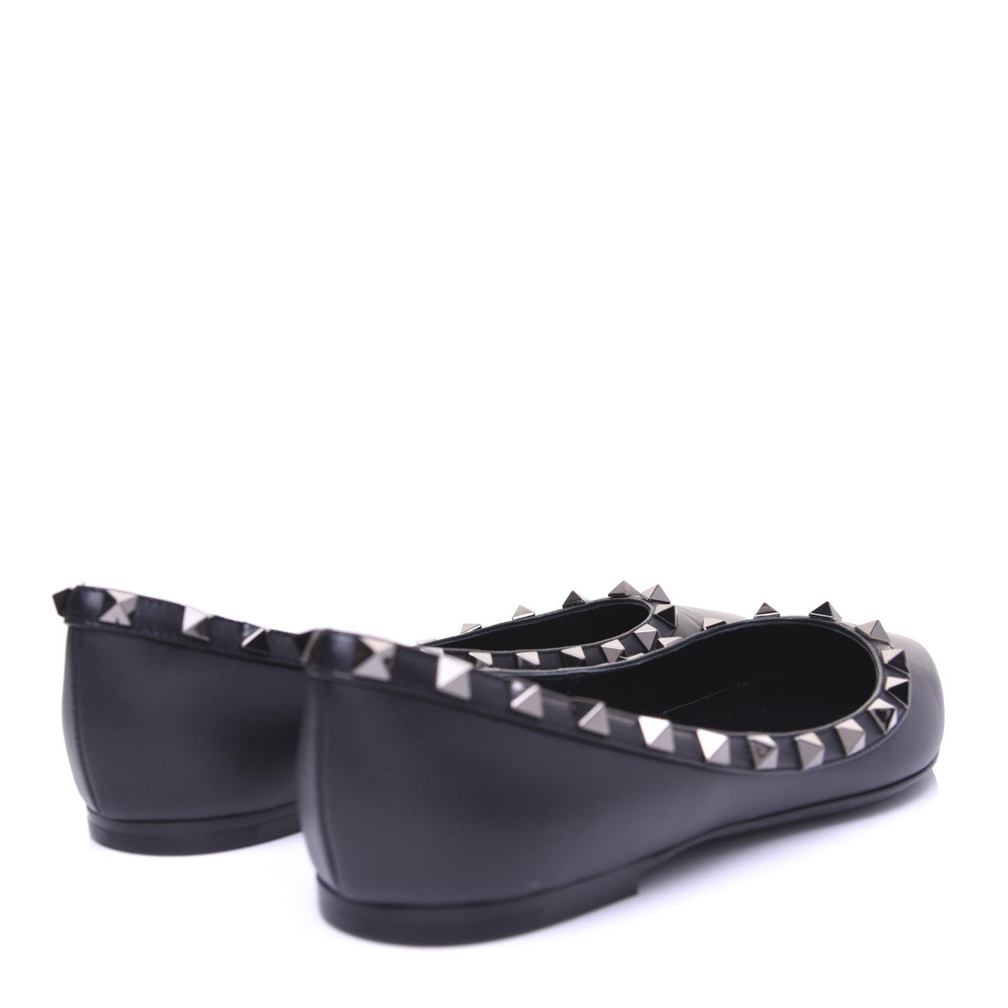 Nappa Rockstud Ballerina Flats 37 Black