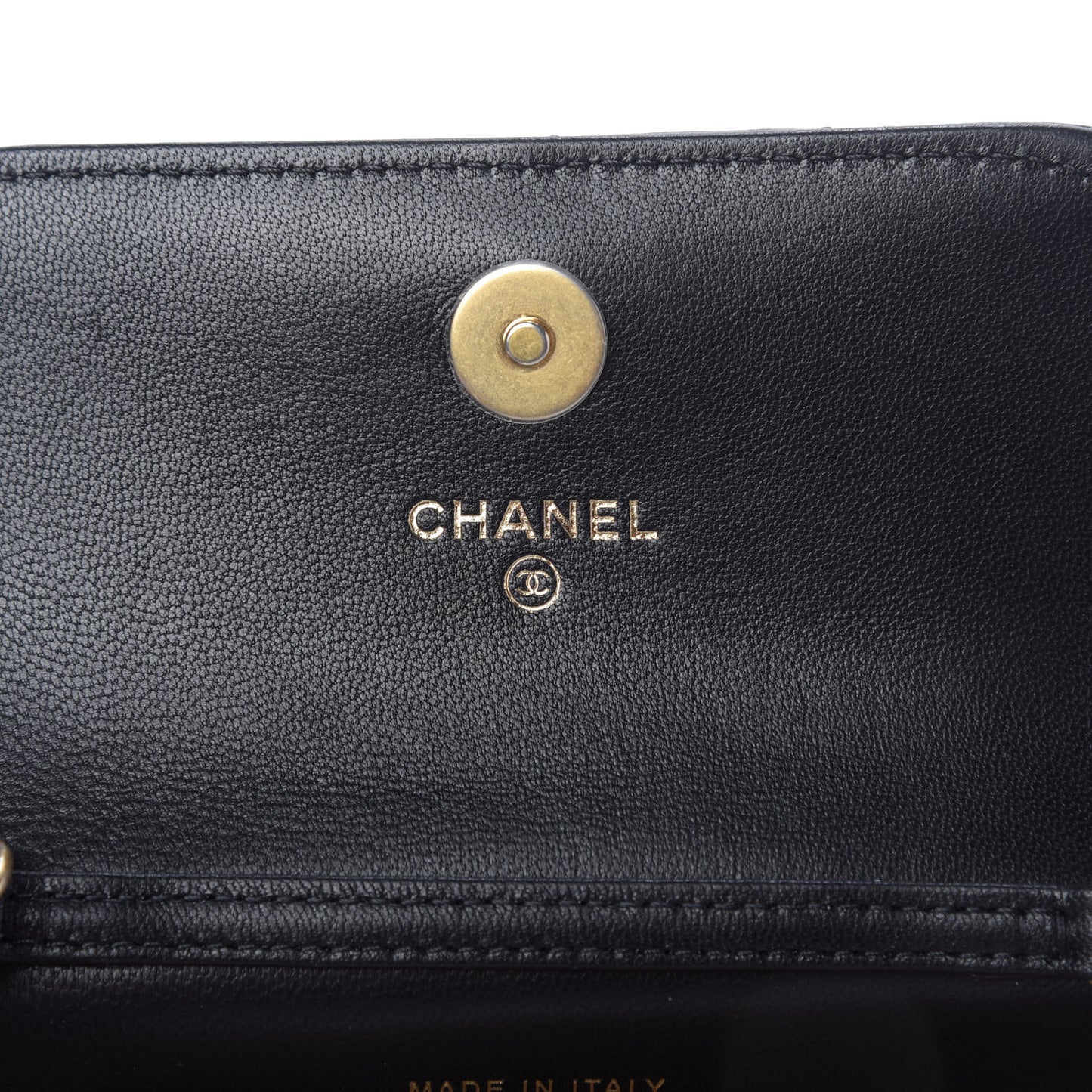 Lambskin Quilted Pearl Crush Clutch With Chain Black