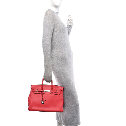 Hermes Taurillon Clemence BIRKIN 35 Bougainvillea 2 of 10