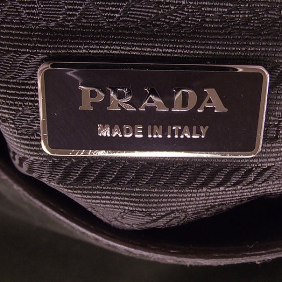 Prada Suede Flap Tote Army 8 of 9