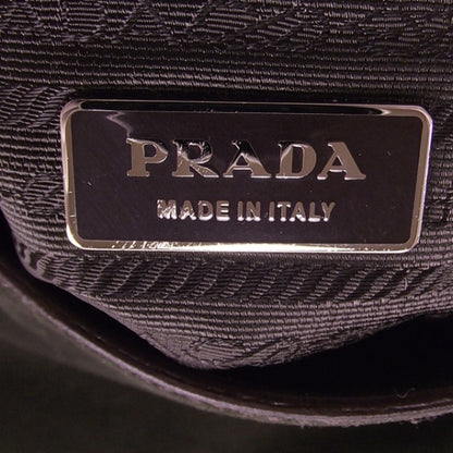 Prada Suede Flap Tote Army 8 of 9