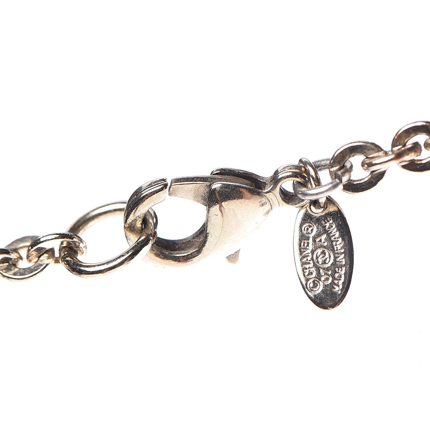 Pearl CC Beaded Long Necklace Purple