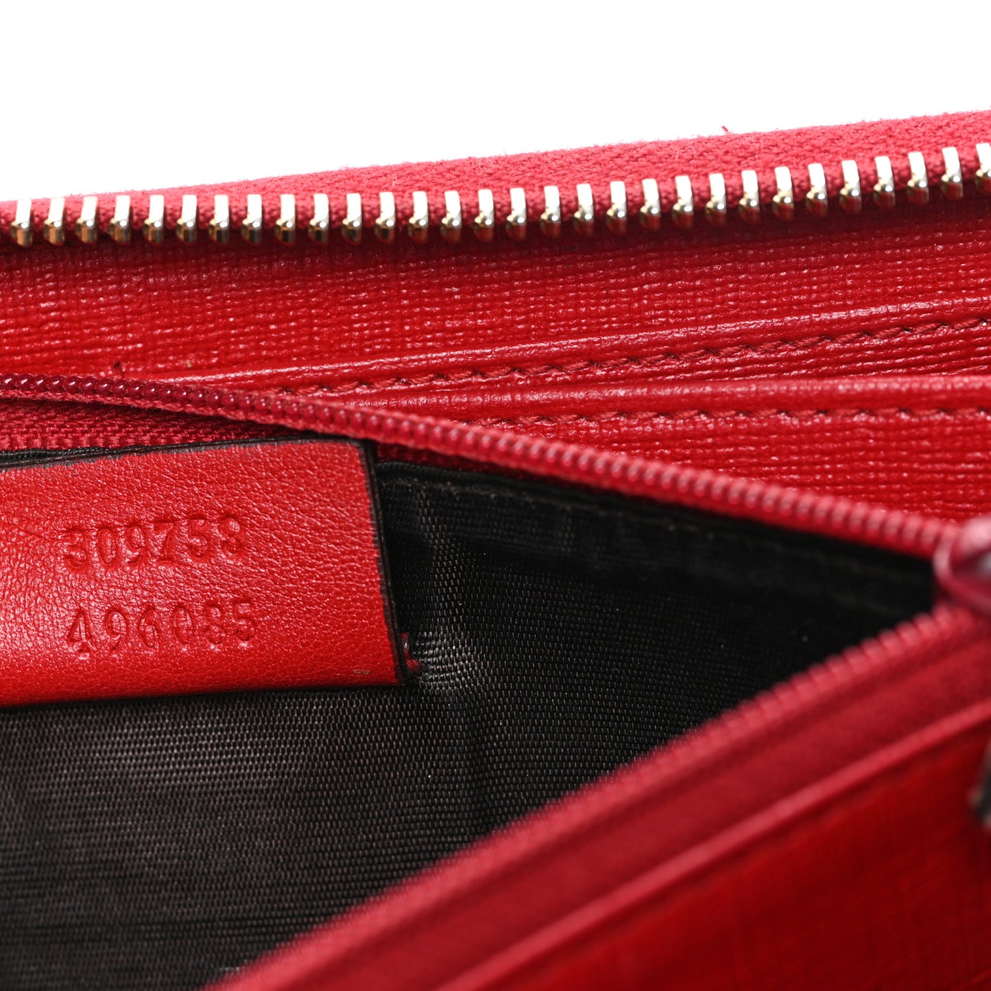 GG Supreme Monogram Nice Zip Around Wallet Tabasco Red