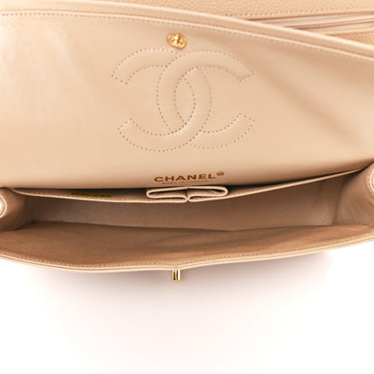 Chanel Caviar Quilted Medium Double Flap Beige 5 of 12