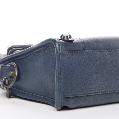 Balenciaga Calfskin Classic Hardware Mini City Bleu Nuit Dark Sea 9 of 11